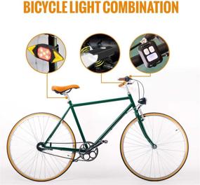 img 2 attached to 🚲 Bike Light Set USB Rechargeable: Front and Rear Bicycle Lights with Turn Signals, Wireless Remote Control, and Rechargeable Safety Warning Cycling Light