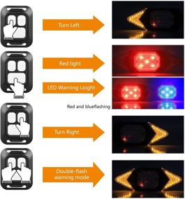 img 3 attached to 🚲 Bike Light Set USB Rechargeable: Front and Rear Bicycle Lights with Turn Signals, Wireless Remote Control, and Rechargeable Safety Warning Cycling Light