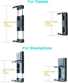 img 3 attached to 📱 TFY Tablet and Smartphone Wall Mount - Versatile Mount for Kitchen, Bathroom, Bedroom, Readingroom, and More (Black)