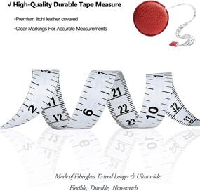 img 1 attached to 📏 3m/120&quot; Dual Sided Tape Measure for Body Cloth, Sewing, Tailoring, and Medical Measurements - Red, 1 Pack