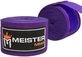 img 4 attached to 🥊 Premium Adult Hand Wraps for MMA & Boxing - Meister Elite 180" (Pair)