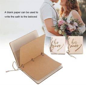 img 1 attached to 📚 FDit 2pcs Wood Wedding Vows Book with Hemp Rope | Guestbooks Keepsakes | Bridal Shower Gifts | Wedding Decoration for His and Her (#3)