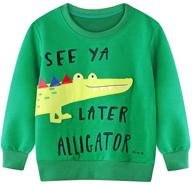 🐾 adorable cartoon animal print sweatshirts for boys, ages 1-7 - wonderbabe casual cotton sweater collection logo