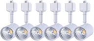 💡 mirrea 6 pack led track lighting heads: versatile ceiling spotlights for accent, task, and exhibition lighting - 6.5w 24° white (3000k warm white) логотип