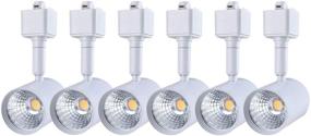 img 4 attached to 💡 mirrea 6 Pack LED Track Lighting Heads: Versatile Ceiling Spotlights for Accent, Task, and Exhibition Lighting - 6.5W 24° White (3000K Warm White)