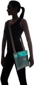 img 3 attached to Чала кроссбоди из кожи коричневый с подсолнухами, женские сумки и кошельки и сумки на плечо