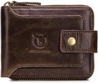 bullcaptain leather wallet: essential men's accessories for blocking logo