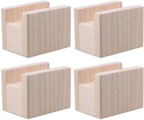 img 4 attached to 4PCS SHANOER Bed Furniture Risers - Heavy 🛏️ Duty Wood Risers for Sofa, Table, and Chair - 3.93x1.96x1.57inch