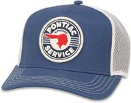 🧢 american needle valin pontiac service trucker hat gm-1907b-invy ivory/navy logo