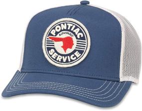 img 1 attached to 🧢 AMERICAN NEEDLE Valin Pontiac Service Trucker Hat GM-1907B-INVY Ivory/Navy