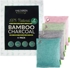 img 4 attached to 🎋 HaloGreen Living Bamboo Charcoal Air Purifying Bag - Natural Fresh Air Purifier Bags for Odor and Moisture Absorption - Premium Air Freshener Bags with Activated Charcoal - Home Deodorizer