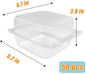 img 3 attached to 🍽️ Optimized Clamshell Sandwich Containers - Ideal for Disposable Packaging