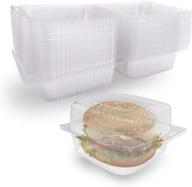 🍽️ optimized clamshell sandwich containers - ideal for disposable packaging logo