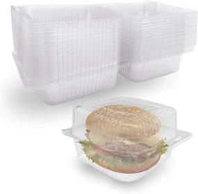 img 4 attached to 🍽️ Optimized Clamshell Sandwich Containers - Ideal for Disposable Packaging