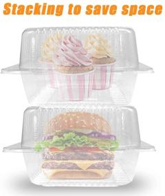 img 1 attached to 🍽️ Optimized Clamshell Sandwich Containers - Ideal for Disposable Packaging