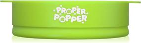 img 1 attached to 🍿 The Original Proper Popper Microwave Popcorn Popper: Green Silicone Collapsible Bowl - BPA Free & Dishwasher Safe