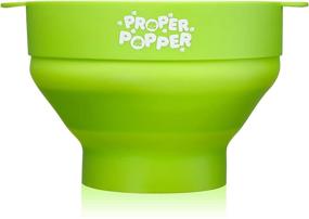 img 2 attached to 🍿 The Original Proper Popper Microwave Popcorn Popper: Green Silicone Collapsible Bowl - BPA Free & Dishwasher Safe