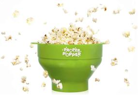 img 3 attached to 🍿 The Original Proper Popper Microwave Popcorn Popper: Green Silicone Collapsible Bowl - BPA Free & Dishwasher Safe