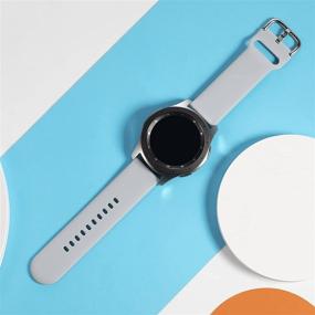 img 1 attached to 📱 SNBLK 22 мм силиконовый спортивный ремешок для часов: совместим с Galaxy Watch 3 45 мм, Gear S3 Frontier/Classic & Samsung Galaxy Watch 46 мм [3 штуки], черный/серый/белый, размер S.