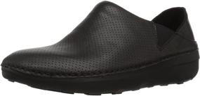 img 4 attached to Looking for Comfort & Style? Discover FitFlop SUPERLOAFER Perforated Leather Professional Men's Shoes!