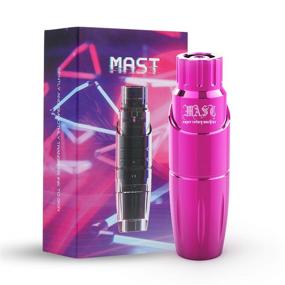 img 2 attached to 💕 Pink Rotary Tattoo Pen Kit – Mast Tour Machine + Halo Power Supply + Professional Cartridges, Needles, and Black Ink