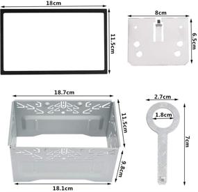 img 2 attached to 🚗 QLOUNI Double DIN Installation Kit: Universal Metal Car Stereo Mounting Frame for Passat/MK3/Jetta Panel Frame