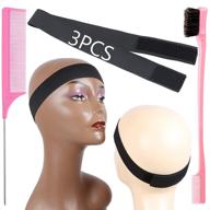 elastic adjustable headband closure frontal logo