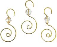 🎄 golden wire clear acrylic ornament hooks (set of 48) by klikel логотип