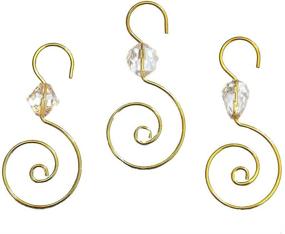 img 1 attached to 🎄 Golden Wire Clear Acrylic Ornament Hooks (Set of 48) by Klikel