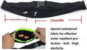 img 1 attached to 🏃 FREGITO Waterproof Running Belt: Upgrade Your Sport Belt with High Capacity Double Pocket for Women and Men - Soft, Breathable, Smooth