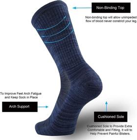 img 3 attached to ONKE Women's 4 Pack of Merino Wool Thermal Hiking Crew Socks: Ultimate Cushioning for Outdoor Trails