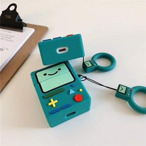 img 2 attached to Милый и защитный чехол MOLOVA для AirPods - дизайн Game Boy 🎮 для детей, подростков, мальчиков, девочек и мужчин - цвет морской волны