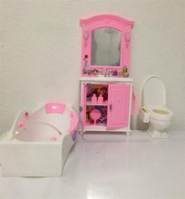 img 1 attached to 💄 Enhance Your Dollhouse with the Elegant Fancy Life Dollhouse Furniture Vanity