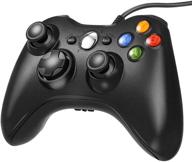 🎮 black xbox 360 wired controller: usb gamepad for xbox 360/slim/pc - high performance and versatile логотип