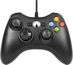 img 2 attached to 🎮 Black Xbox 360 Wired Controller: USB Gamepad for Xbox 360/Slim/PC - High Performance and Versatile