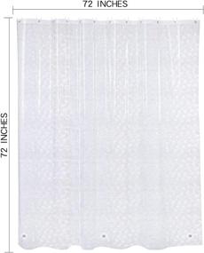 img 3 attached to 🚿 NTBAY EVA Clear Shower Curtain Liner - Water Repellent, Bathroom Stall, 72x72 Inches