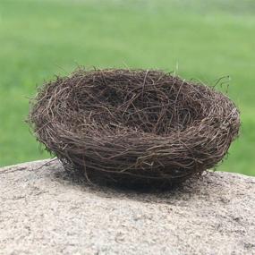 img 4 attached to 🐦 LWINGFLYER 2pcs Handmade Rattan Bird's Nest Crafts for Garden & Home Decor (15cm/5.90inch)