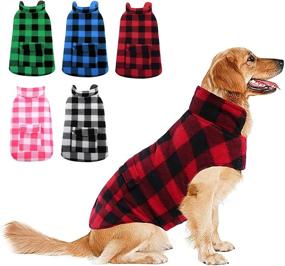 img 4 attached to ASUNKU Dog Winter Coat: Plaid Reversible Vest for Small, Medium, and Large Dogs - Waterproof, Cold Weather Protection and Stylish Pet Apparel
