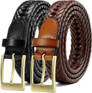 👔 stylish and durable braided leather chaoren woven casual men's belts: a must-have in men's accessories logo