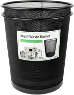 🗑️ enhance your space with greenco grc2586 mesh round wastebasket trash can - 4.5 gallon, black (2 pack) logo