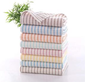 img 4 attached to 🧽 Jeffsun Reusable Cleaning Cloths Pack: Oil-Resistant Bamboo Dish Cloths for Kitchen - Multi-Purpose Household Rags