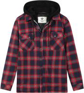 🧥 wenven sleeve plaid fleece shirt: stylish men's clothing and shirts for winter logo