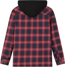 img 3 attached to 🧥 WenVen Sleeve Plaid Fleece Shirt: Stylish Men's Clothing and Shirts for Winter