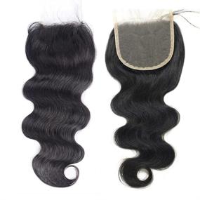 img 4 attached to Улучшите свой стиль с помощью кружевного закрытия Beata Hair Real 5x5 HD Body Wave - качественное невидимое кружево для реалистичного внешнего вида и ощущения!