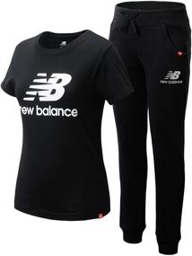 img 4 attached to 🏃 Набор одежды для активных девочек: Комплектные джоггеры от New Balance для девочек.