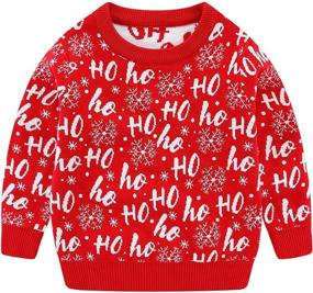 img 1 attached to 🎄 Amberetech Christmas Sweater Ho Black Pullover - Boys' Clothing and Sweaters