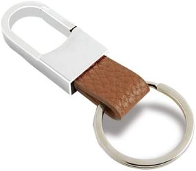 img 1 attached to 🗝️ Detachable Leather Mountaineering Keychains with Keychain Attachment