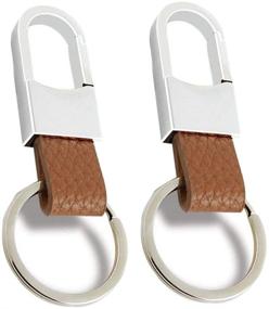 img 3 attached to 🗝️ Detachable Leather Mountaineering Keychains with Keychain Attachment