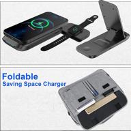 🔋 2021 upgraded foldable 3-in-1 wireless charging stand for apple iphone 13/12/se/11 series/xs/xr/8 plus/samsung, wireless charging station dock for iwatch se/6/5/4/3/2 logo