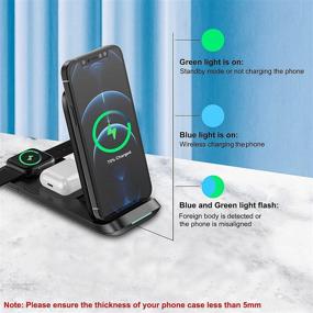 img 2 attached to 🔋 2021 Upgraded Foldable 3-in-1 Wireless Charging Stand for Apple iPhone 13/12/SE/11 Series/XS/XR/8 Plus/Samsung, Wireless Charging Station Dock for iWatch SE/6/5/4/3/2